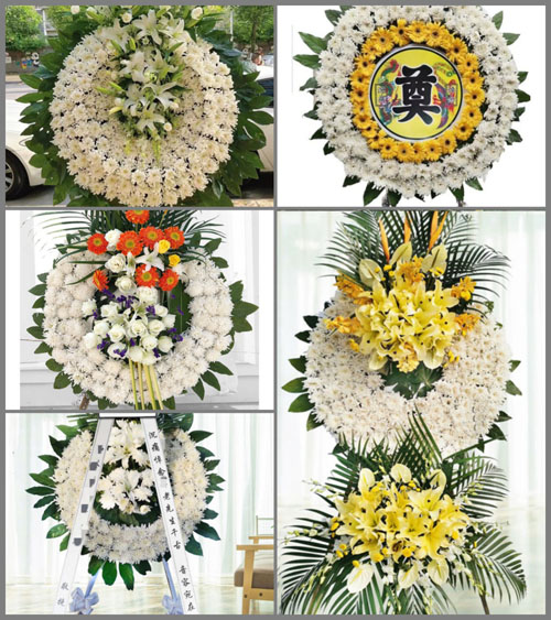 湖南永州道县万家庄街道万家庄村花圈速递